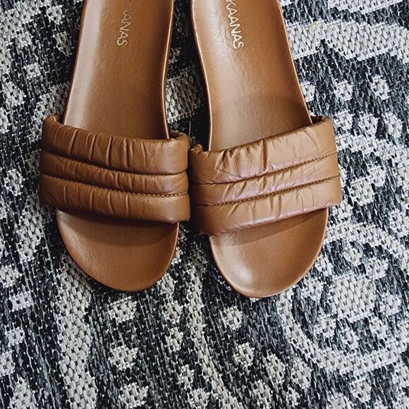 KAANAS Women's Coffee Timor Chunky Cushioned Slide Sandal size 9 - Picture 3 of 3